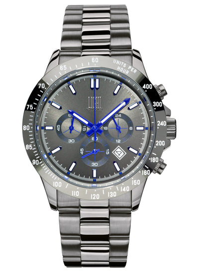 Orologio Light Time Timeless Chrono L242NG-B - Cronografo quarzo Miyota, cassa e bracciale acciaio, fondello e corona a vite, 42mm, 10ATM - Frontale