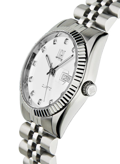 Orologio Light Time Timeless Colors L225S-BI - donna quarzo cassa bracciale acciaio quadrante bianco con strass datario 36mm 5ATM - Dettaglio