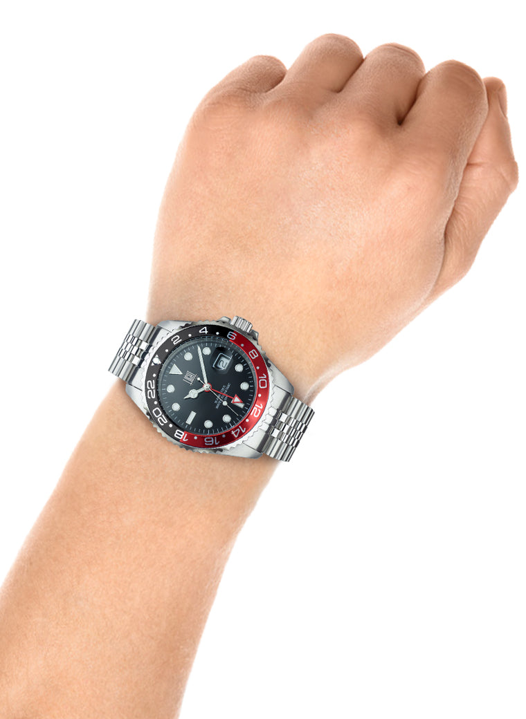 Orologio Light Time Timeless Sport GMT L247D - Quarzo Ronda GMT, cassa e bracciale acciaio, 40mm, 10ATM - Dettaglio