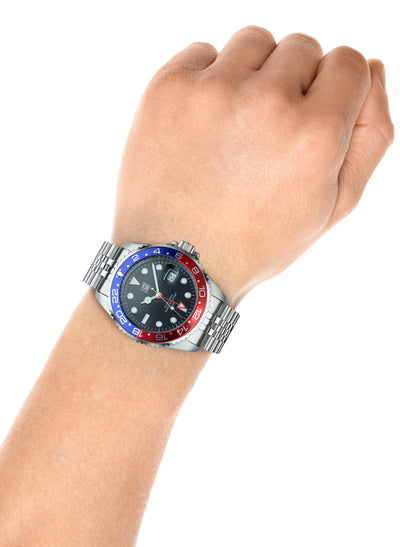 Orologio Light Time Timeless Sport GMT L247E - Quarzo Ronda GMT, cassa e bracciale acciaio, 40mm, 10ATM - Dettaglio