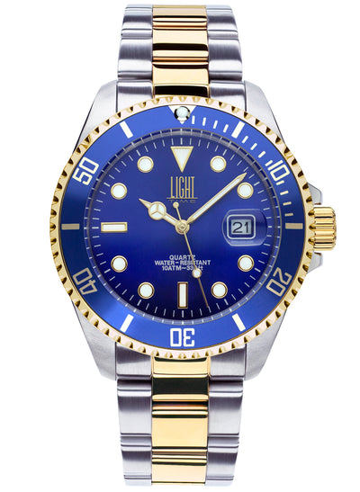 Orologio Light Time Timeless Sport L244B - Sub bicolore quarzo Miyota, cassa e bracciale acciaio, fondello a vite, 40mm, 10ATM - Frontale