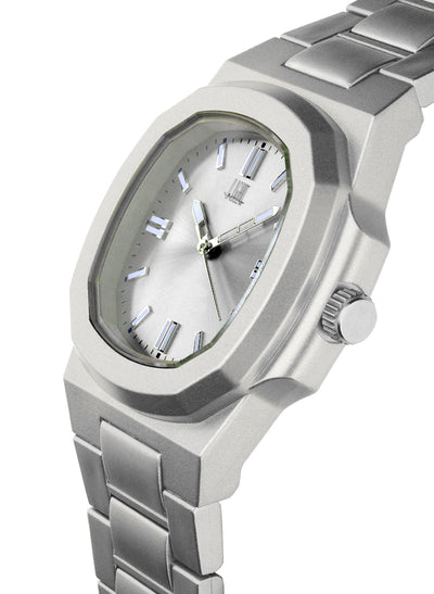 Orologio Light Time Velvet L511-SIL - Quarzo, cassa acciaio silver, cinturino silicone, 38mm - Laterale